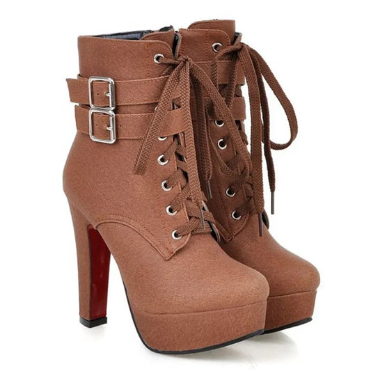 High Winter Ankle Boots with laces